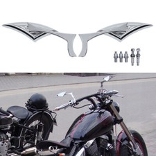 Pair Chrome Side Mirrors Rearview For Suzuki Intruder VS 400 600 700 750 800