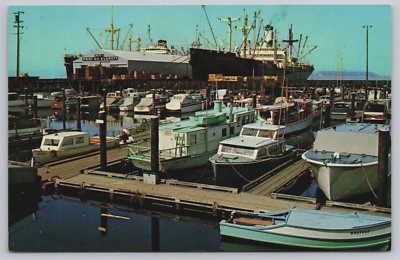 Port of Everett WA Ships Korea and Colorado Boat Dock Waterfront Postcard A5