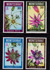 MONTSERRAT #228-291 MNH VARIOUS PASSIONFLOWERS (EASTER ISSUE)