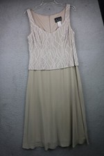 Alex Evenings Sleeveless Sequined Midi Dress-Size 14
