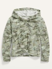Old Navy Kid Girls Cozy Plush Twist-Front Pullover Hoodie Size Large 10-12 