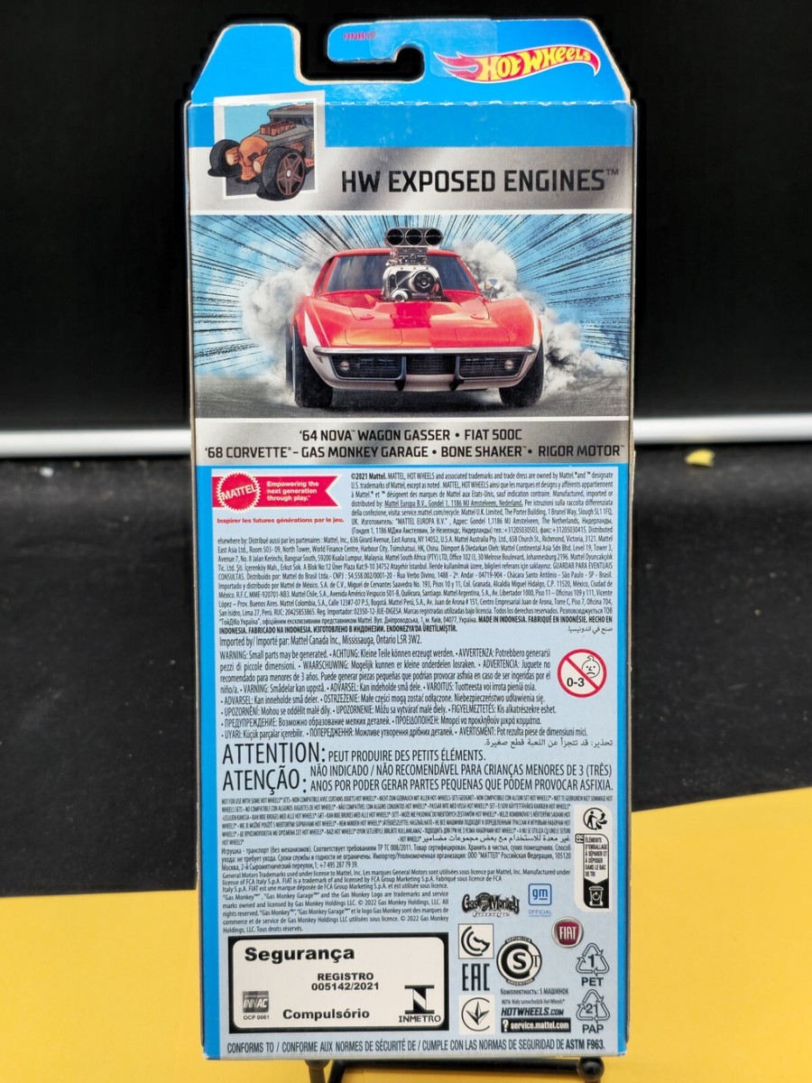Hot Wheels 5 Pack Exposed Engines (Nova Gasser, Fiat, Gas Monkey