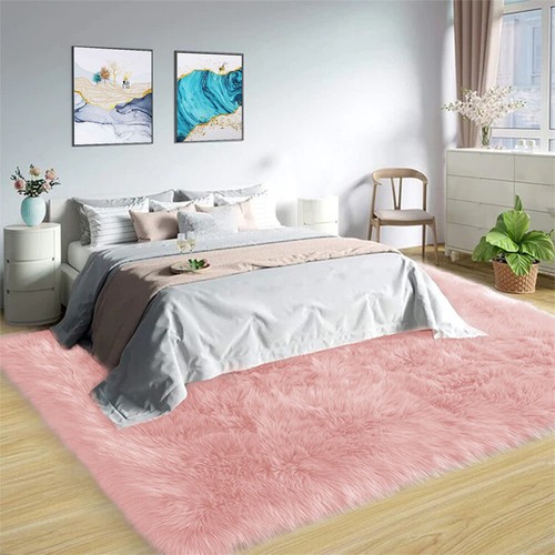 Latepis Faux Fur Sheepskin Area Rugs Soft Shaggy Carpet for Living Room Bedroom - Picture 41 of 219