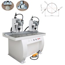 Double Station Woodworking Hinge Pneumatic Drilling Machine φ35mm*1+φ3mm*2 110V