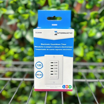 Intermatic EC200WK Electronic Countdown Timer with Preset Times - White
