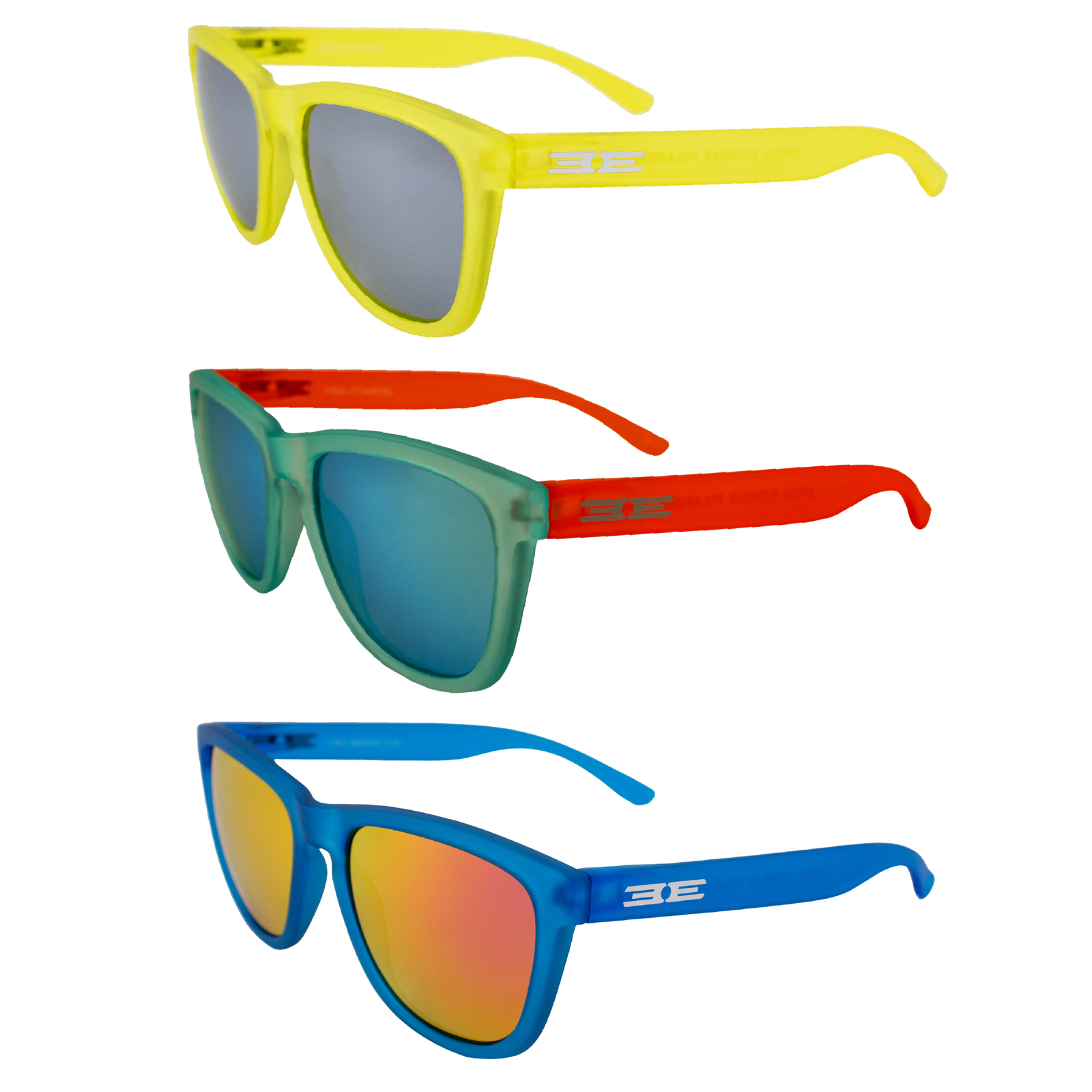 Epoch Eyewear Vibe Polarized Sunglasses Women Men 3 Pairs Yellow w/Silver