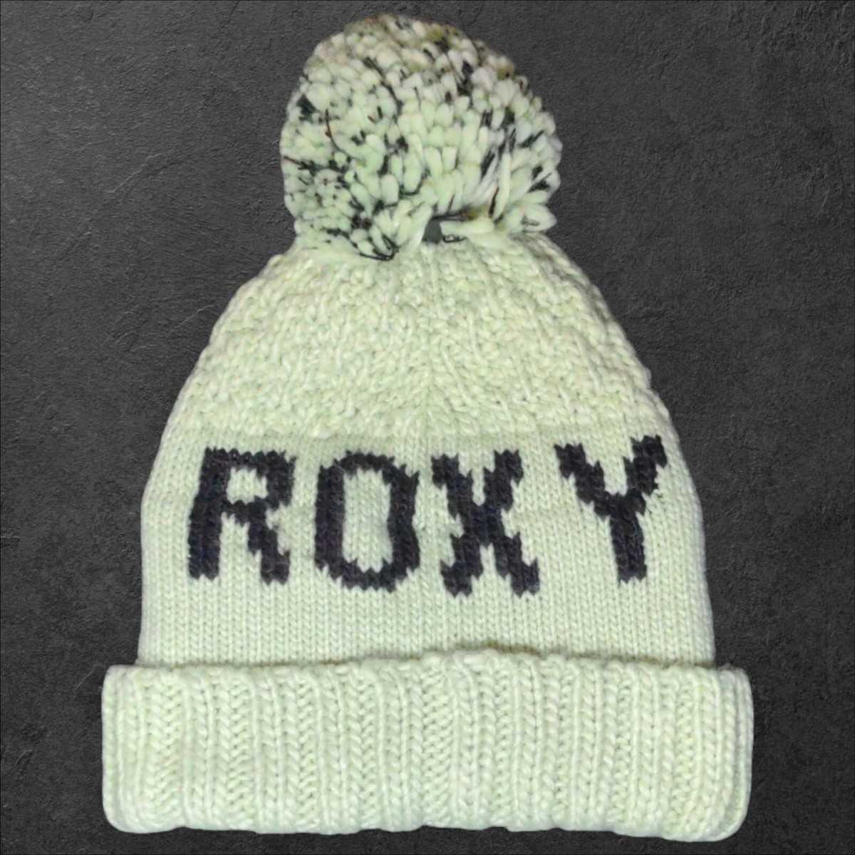 Roxy Tonic Beanie Cameo Green Lined Knitted with Pom One  display picture 3
