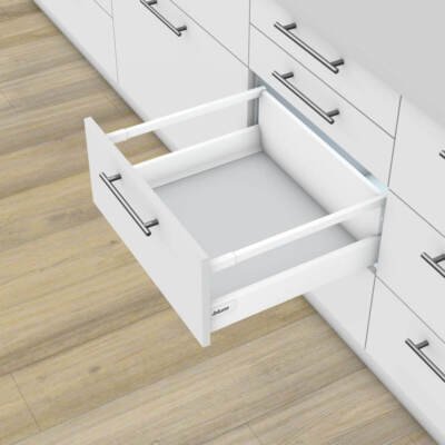 BLUM Tandembox Antaro Set K 115 mm Schubladen Box weiß Tip-On Blumotion Reling D