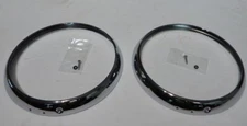 New Pair of Headlamp Headlight Trim Rings MG Midget Austin Healey Sprite 1962-74