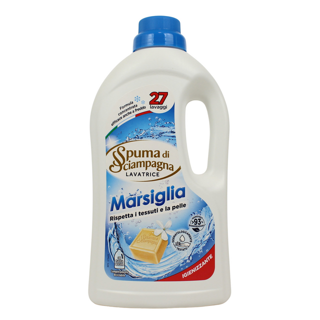 Spuma Di Sciampagna Detersivo Bucato Lavatrice - Profumo Marsiglia -5 Pezzi.