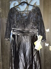 Elegant Light in the Box Black Evening Formal Sequence Gown Size 14 NWT