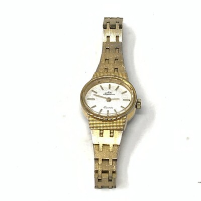 Jules Jurgensen~Ladies Gold Tone Quartz Watch Jules Jurgensen 14K Yellow Gold Solid Ladies Quartz Diamond  main image 4