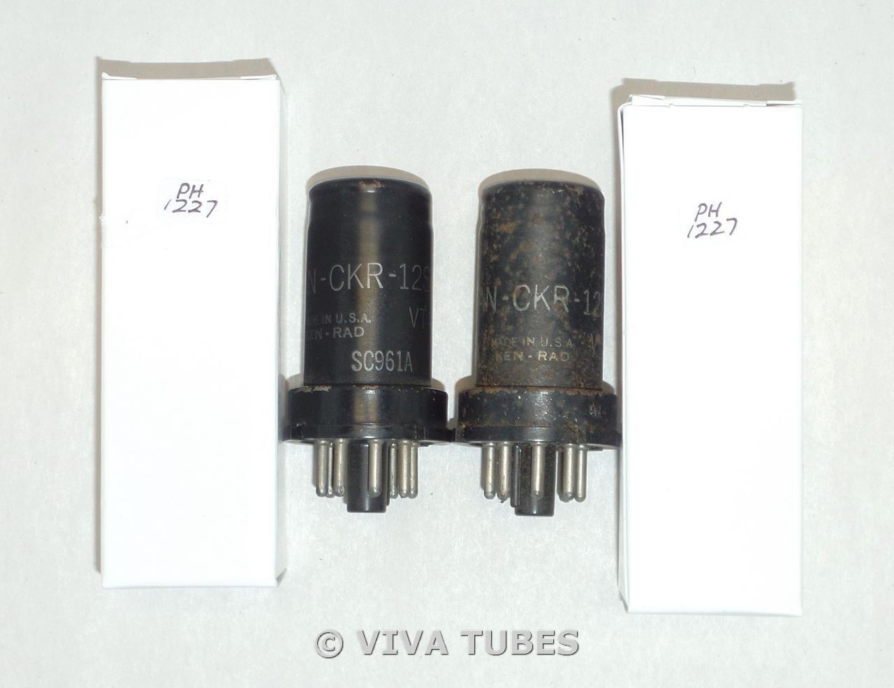NOS Date Matched Pair Ken-Rad US JAN-CKR-12SK7 VT-131 Metal Vacuum Tubes |  eBay