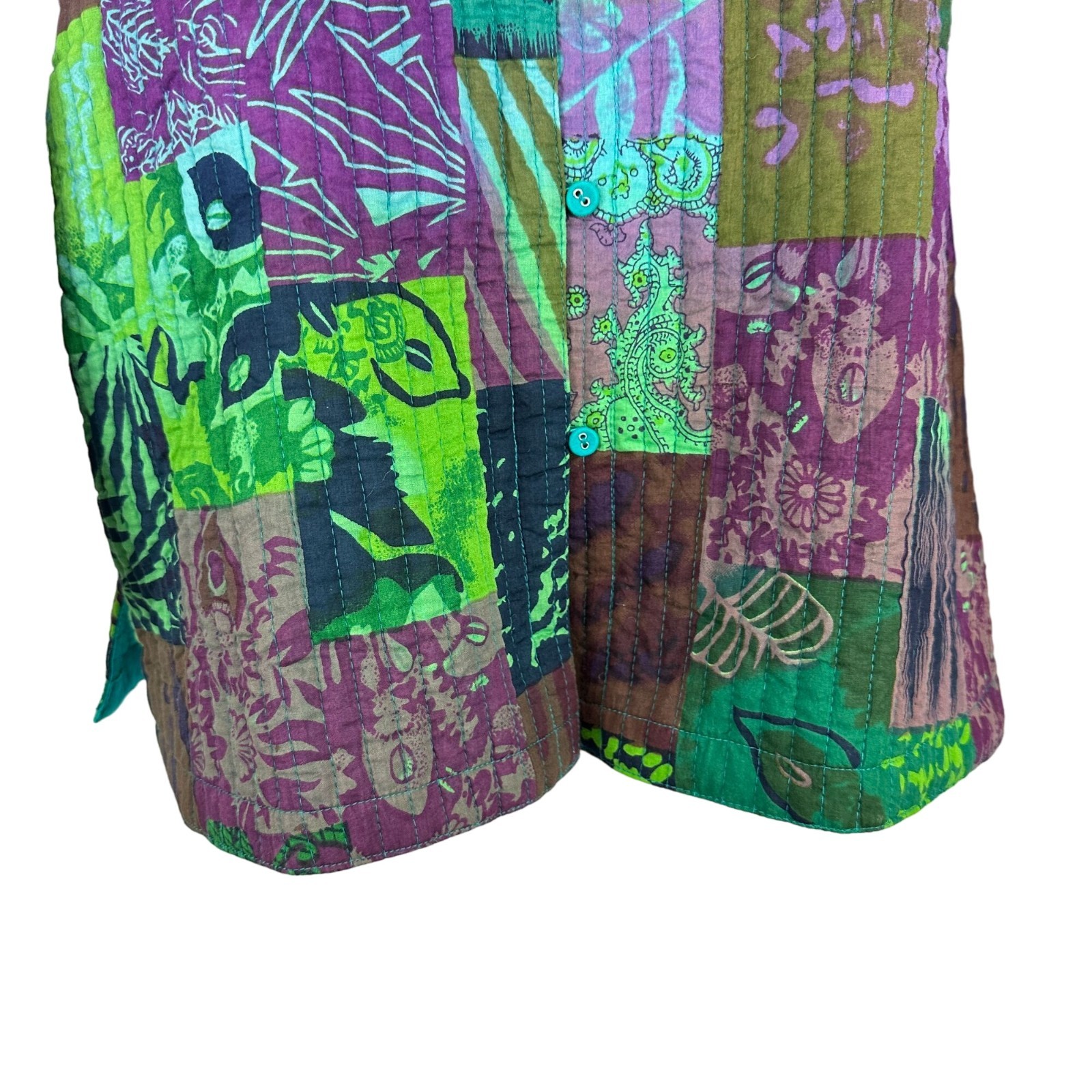 Appleseeds Petites Patchwork Jacket Cotton Blend … - image 4