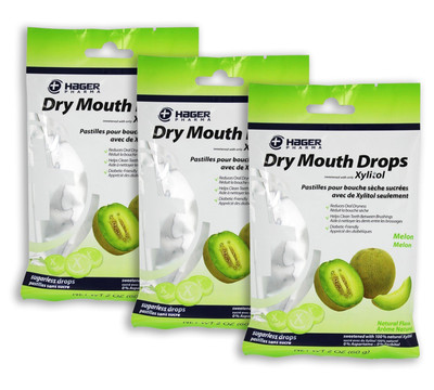 Dry Mouth Drops with Xylitol Melon 26 EA - Buy Packs and SAVE (Pack of 3)