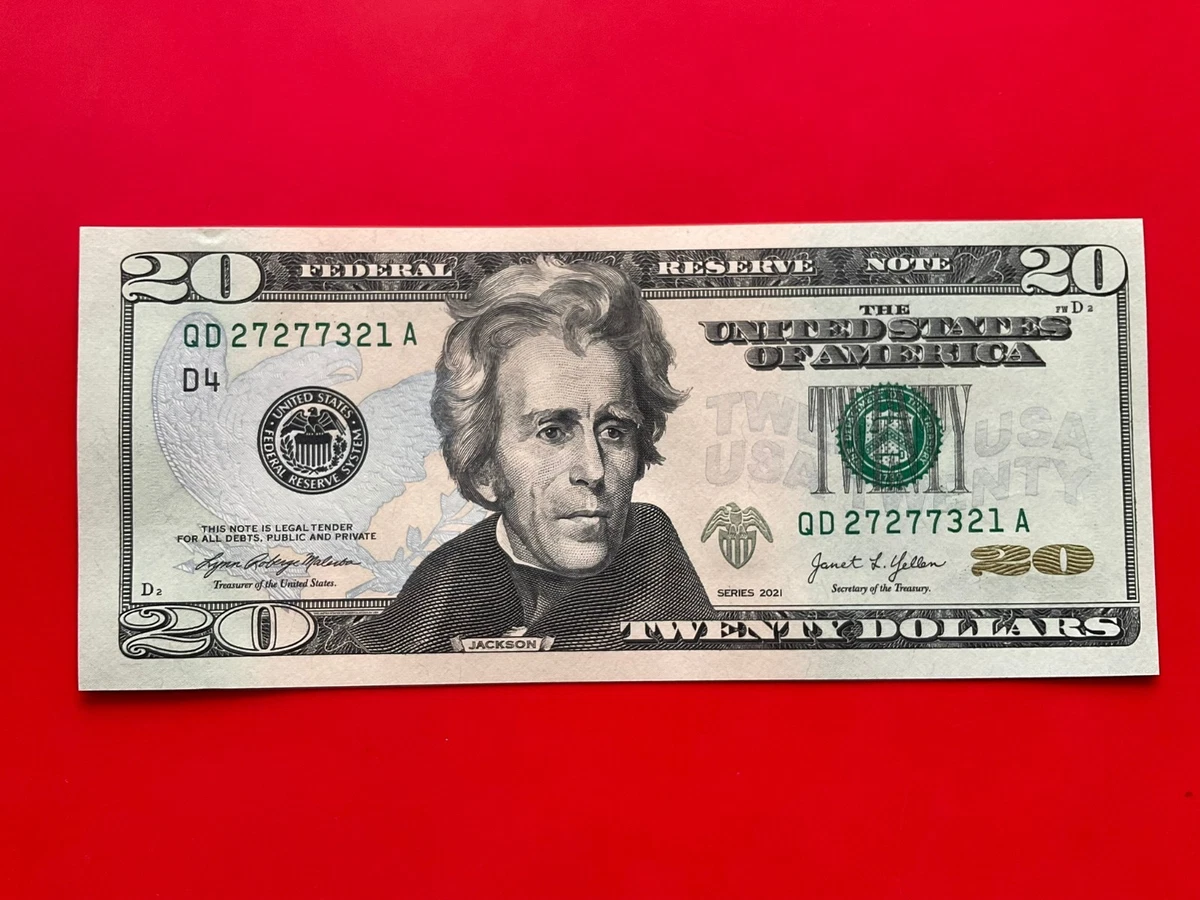 Uncirculated Uncertified $20 US Federal Reserve Small Notes for