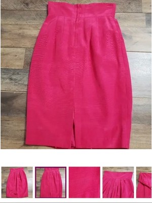 Elizabeth Simon vintage hot pink pencil skirt