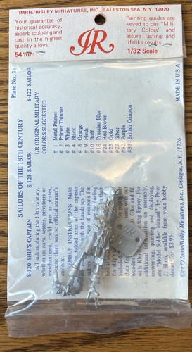 IR Imrie/Risley Miniatures Sailors Of 18th Century Captain Metal Kit S120 - Picture 3 of 4