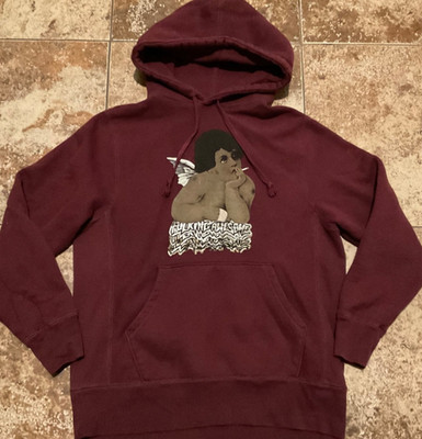 FA F*UCKINGAWESOME SKATEWEAR CHERUB GRAPHIC HOODIE ( MENS S ) BURGUNDY