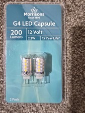 2x 2.2W G4 12V Capsule LED 2700K Warm White Light Bulb Lamp Halogen Replacement