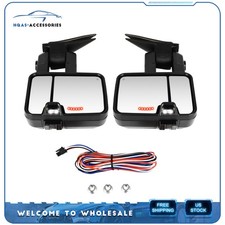 Power Heated Signal Light Tow Mirrors Fits 1999-2002 Chevy Silverado Gmc Sierra