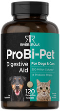 Probiotics for Dogs  Cats  120 Chewables  Digestive Aid  by River  Rula