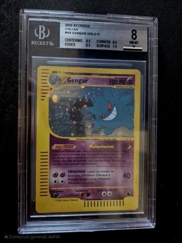 GENGAR H9 SKYRIDGE HOLO BGS 8 NEAR MINT MINT NM