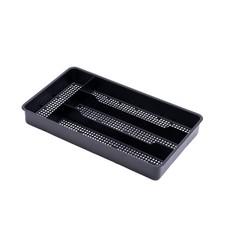 Small Cutlery, Utensil, Silverware Kitchen Drawer Organizer Tray, Black