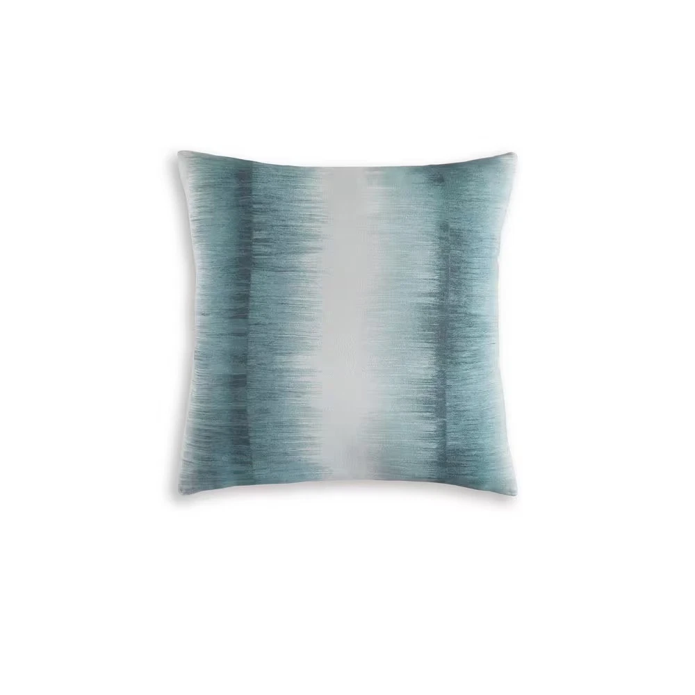 Elonwich Green/Beige Striped Polyester 20 In. X 20 In. Throw Pillow (Set of 4)