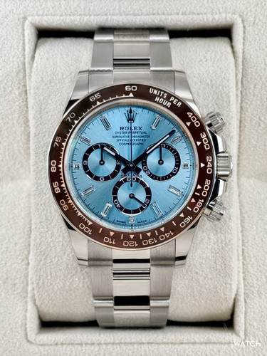 2025 Rolex Daytona 40mm 126506 Platinum Ice Blue Diamond Baguette Dial
