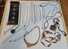 Big Vintage Costume Jewelry  Lapel Pins, Earrings, Necklaces
