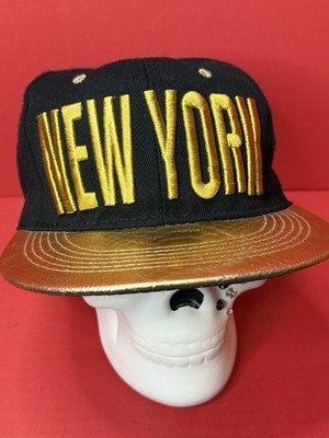 New York New League Snap Back Baseball Cap Black & Gold