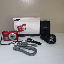 Samsung BL103 10.2MP Red Digital Camera for Parts Case Original Box Cords READ