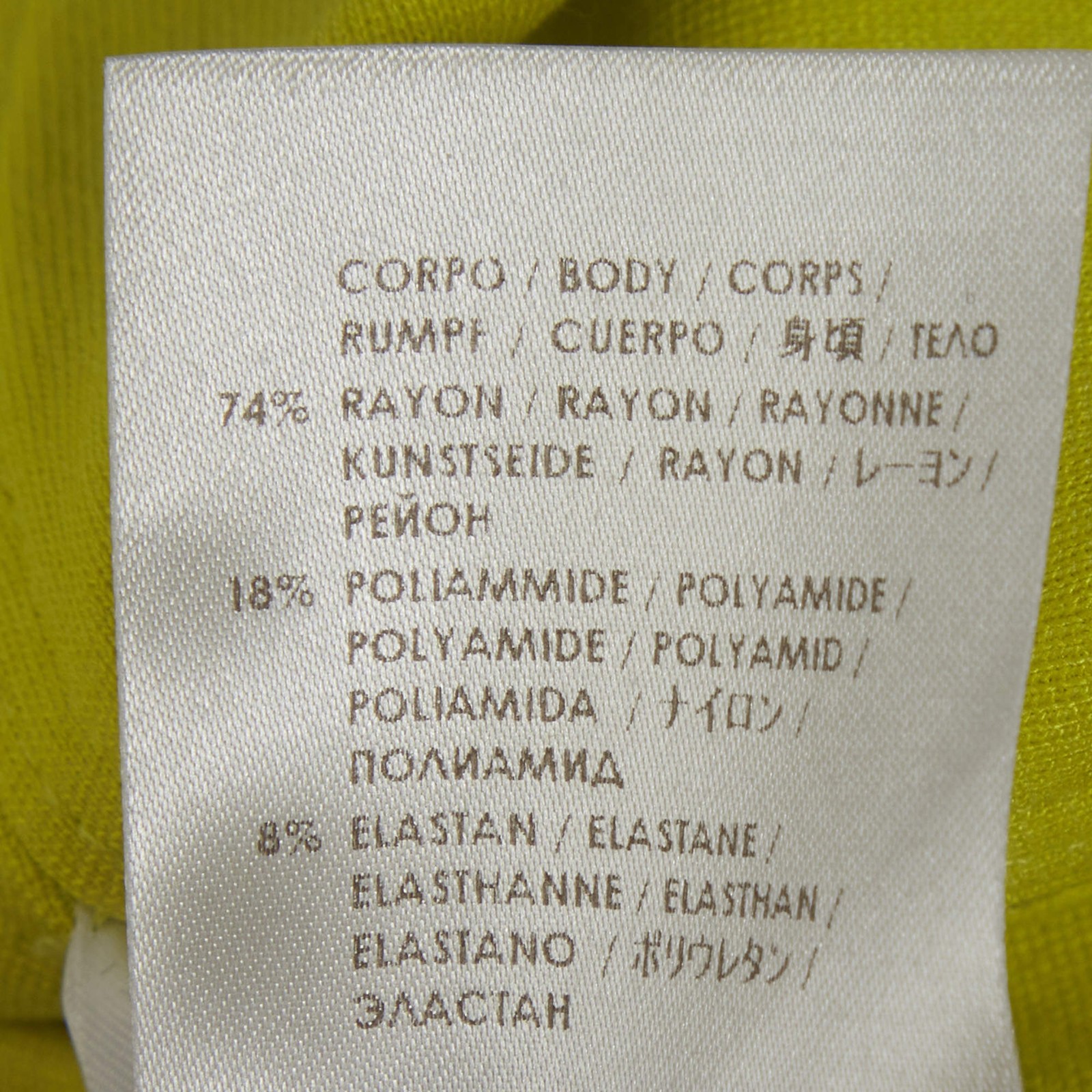 McQ by Alexander McQueen Neon Green Jersey Mini Skirt XL image 7