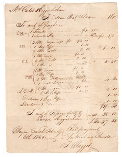 1820 Steamboat VOLCANO Freight Bill Bayou Sara Louisiana Higginbotham EARLY