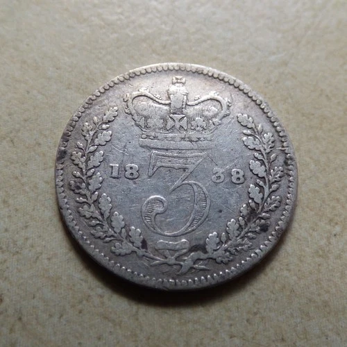 1838 Victoria Threepence — photo from another recent sale