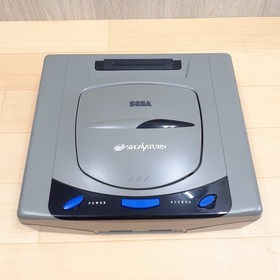 Sega Saturn Console & Virtua Gun in box with 2 controllers & 3 games Japan Gray