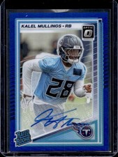 2025 Panini Donruss Optic Kalel Mullings Rated Rookie Auto Blue Prizm #/149