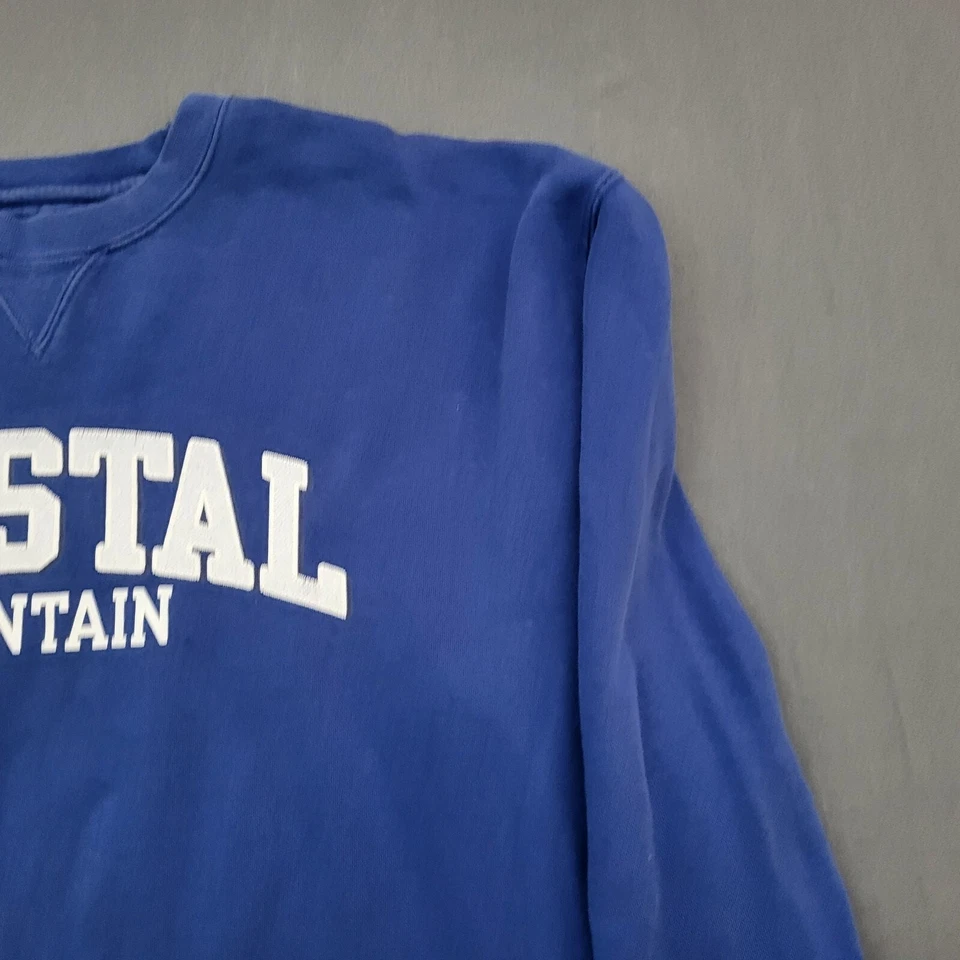 VINTAGE Crystal Mountain Sweater Mens XL Long Sleeve Ski Pullover Knit Blue * - Image 3 of 4
