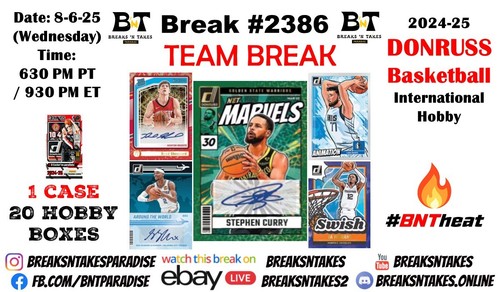 TORONTO RAPTORS 2024-25 Donruss Basketball International CASE Break #2386