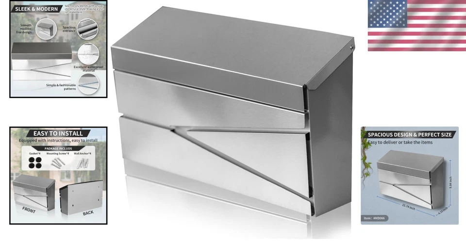 Secure Galvanized Steel Mailbox, Front Access - Image 2 of 4