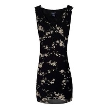 Vtg The Limited Floral Black Midi Dress Womens 4 90s Y2K Whimsigoth Goth Lined
