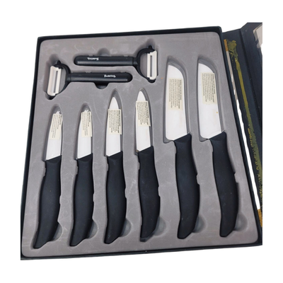 Yoshi Blade Knife Set w/6 Knives & 2 Peelers New Old Stock Open