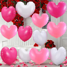 12 Pcs Giant Valentine'S Day Inflatable Heart Blow up Outdoor Decoration Include