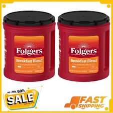(2 pack) Folgers Breakfast Blend Ground Coffee, Smooth & Mild Coffee, 33.7 oz 10.56 per pound