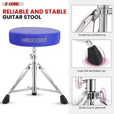 5 Core Drum Throne 3" Padded Comfortable 200Lb Capacity Drummer Stool Adjustable