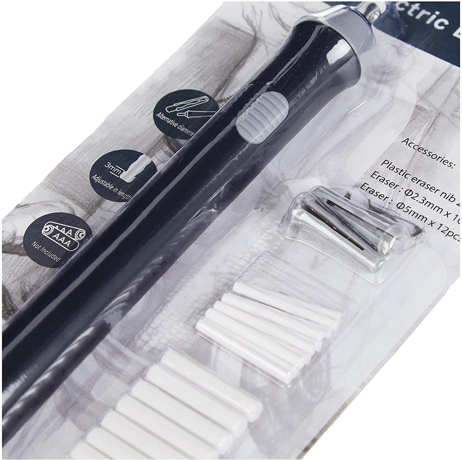 ARTME Electric Eraser/Automatic Rubber - 22pcs Refills Included (0.1 inch and...