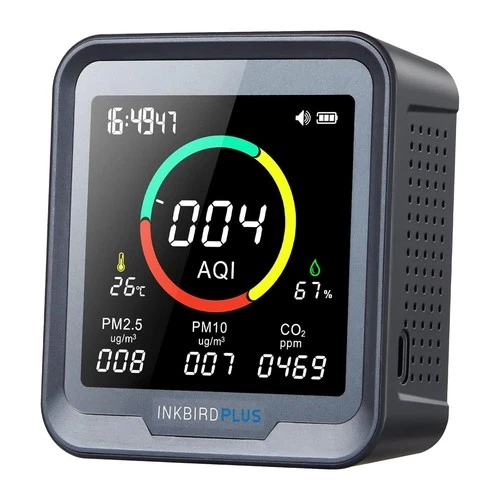 Gas CO2 Detector Air Monitor Quality Tester Temperature Humidity Measuring PM2.5