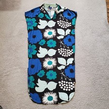 Marimekko x Target Dress Womens Small/Medium Blue Floral Caftan Muumuu Beach