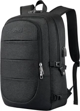AMBOR Travel Laptop Backpack for Ｍen, 15.6-17.3 inch 17.3inch, Black 1 